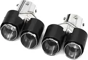 Quad Car Exhaust TailTip Compatible For BMW G20 G21 M340i G42 M440i G22 M240i Exhaust 304 Stainless Steel Muffler Tip Nozzle(Carbon Fiber 7)