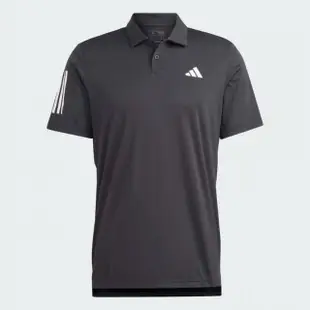 【adidas 愛迪達】上衣 男款 短袖上衣 運動 網球 CLUB 3STR POLO 黑 HS3269