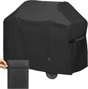Grill Cover, Uv Protection, Barbecue Cover, Heavy Duty Waterproof, 420d Oxford Shield, Rainproof Dustproof Sunproof, Backyard Patio Camping Grilling, 72.05x25.98x50.79 Inches