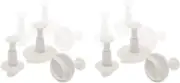 Ateco 1955 ABS Plunger 3 Sizes, Leaf Plastic Cutter Set, Bakeware (2 Sets)