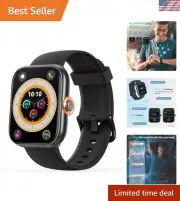 Stylish Waterproof Fitness Smart Watch with Bluetooth Calling and Health Tracker
