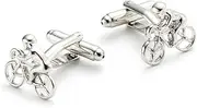 [Longcreek] Bicycle Cufflinks for Men, Bicycle Bike Cufflinks, Cycling Cyclists Cuff Links, Racing Cyclist Shirt Tuxedo Cufflinks, Punk Cufflinks French Cufflinks, Best Man Cufflinks, Silver Wedding Cufflinks Gifts