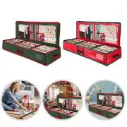 Water-resistant Gift Wrap Organizer Christmas Ornament Storage Bag Wrapping