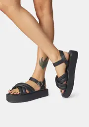 [Public Desire] Black Kelsi Sandals