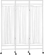 3-6 Panels Medical Privacy Screen,Folding and Rolling Room Divider,6ft High Room Divider with Wheels Office/Beauty Salon/Hospital Temporary Partition Panels(Brown,6-Panel)