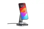 Satechi 2in1 Wireless Charging Stand Qi2 For Apple Watch iPhone AirPods BLK