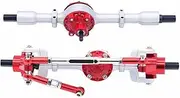 1/10 Front and Rear Axle Set for WPL C14 C24 C34 C44 B14 B24 1/16 RC Car Upgrades Parts Accessories WPL Metal Fr&on&t and Rear Axle Set Aluminum Front & Rear Portal Axles(Silver B)
