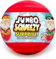 Party Animal Jumbo Santa Squeezy Surprise! One (1) Giant Capsule SqueezyMates NFL Series 1 Figure, Multicolor, 4 inch Tall