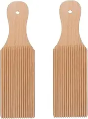 Alipis 2pcs Wooden Pasta Maker Set Gnocchi Board Cavatelli Tools Easy Clean Material
