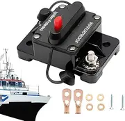 Circuit Breaker with Reset Button, Manual Reset 12v-48v Dc for Car Audio System Protection, Waterproof Current Overload Protection Supply for Rv, Suvs, Truck