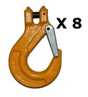 8 x 6mm Clevis Sling Hook G80 Alloy Steel Lifting 4x4 Chain Rigging 1.1T WLL