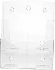 SEWACC Data Storage Box File Rack File Display Organizer Book Holder Brochure Holder Clear Hanging Magazines Organizer Clear Book Shelf Document Organizer Display Rack Acrylic White