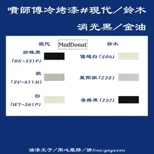 噴師傅 冷烤漆 鈴木 現代 原色 金油 汽車 補土 冷烤漆 噴漆 亮光金油 保桿底漆 塑膠底漆 消光黑 豐田 裕隆 三菱