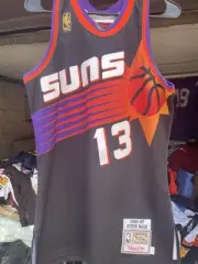 100% Authentic Steve Nash Mitchell Ness 96 97 Phoenix Suns Jersey Size 36 Small