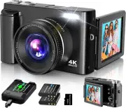 4K Digital Camera for Photography Autofocus, 2024 Latest 48MP Vlogging Camera