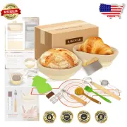 Ultimate Sourdough Baking Kit - 9" Round & 10" Oval Proofing Baskets Included