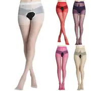 Sheer Lace Top Thigh High Stockings Open Crotch Two Split For Appeal