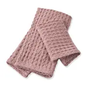 Pilbeam Living Organic Cotton Waffle Hand Towel & Face Washer Set Rose Quartz