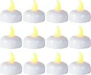 Floating Candles, Waterproof Flameless Floating Tealights, Warm White Battery Flickering LED Tea Lights Easter Candles Wedding, Table Centerpieces Home Decor, Easy To Use, 1.5x1.5x1.57inches, For Home
