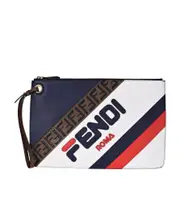 three stripes, flat hand bag. One size Black