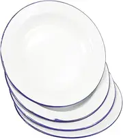 COLLBATH 4PCs Dinner Plate Set Vintage Style Serving Dishes for Snacks Fruits Nut Kitchen Decor