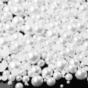 500 - 750 pieces White Mix Sizes flat back resin Pearl Cabochons