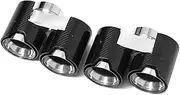 Quad Carbon Fiber Exhaust Tip Compatible For BMW G22 G23 G26 420i 430i 425i Muffler Tip Exhaust Nozzle Exhaust Tip Replacement TailPipe(Carbon Fiber D)