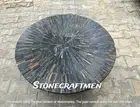 Blue Tiger Eye Dining Table Top, Round Marble Inlaid Table Top, Center Table Top