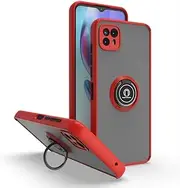 Compatible with Oppo A16K 4G Bracket Phone Case,Compatible with Oppo A16K 4G [Car Mount Magnetic Stand] [PC+TPU] Anti-Drop Red