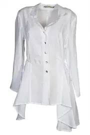 Washed Linen Side Tie Jacket--HAM-93233A