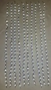 10 Vintage Crystal Octagon Prisms Chandelier Lamp Chains 23 1/2" Long NEW READ