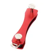 Smart Keychain 12 Key Compact Genie Holder Organizer Pocket Size Ring Car Clip Folder Storage Collector Outdoor House Aluminum Red