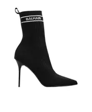 Balmain Skye Heeled Ankle Boots 35 Black