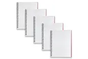 5pc Spirax 511 Hard Cover Notebook Writing Stationery Twin Wire 200-Pages Pink