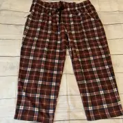 Sonoma Mens Micro Fleece Pajama Pants Size 4XB Red Plaid