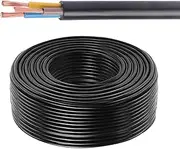 Oxygen-Free Bare Copper Wire Flexible Cable 0.12-0.3mm² Gauge 3 Conductor Wire 32-328ft Lengths Available PVC Flame Retardant and Heat Resistant Wire Soft Jacket Braided Cable(0.2mm²-3C,32ft)