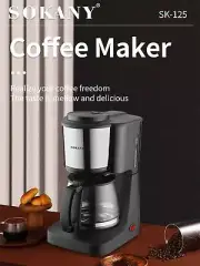 Electric Coffee Maker Anti-drip Modern Plastic Black Small Easy Solid Kitchen