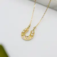 在飛比找momo購物網優惠-【Dinner collection】珍珠小鑽馬蹄K金項鍊