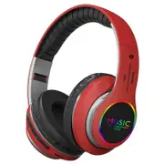 VJ033 Foldable Wireless bluetooth Stereo Headphone Super Bass Headset Earphones with Mic RED COLOR