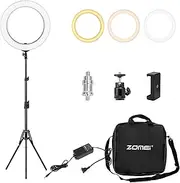 [ZoMei] 14" Ring Light with Stand, Dimmable LED Ring Light Bi-Color Selfie Ring Light for Camera,Phone , Makeup Selfie Photography Ring Light for Tiktok,YouTube Video Shoot