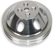 Performance Water Pump Pulley Long Water Pump Aluminum 2 Grooves V-Belt LWP Compatible with SB Chevy SBC 265 283 305 327 350 383 400 V8 Engine