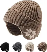 [LHLZNB] Thickened Ear Protection Winter Hats for Women，Hats，Winter Hats for Men，Winter hat，Warm Fleece Lined Skull Cap for Men Women Windproof Watch Hat Knit Warm