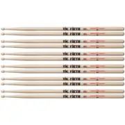 6 Pairs Vic Firth 8D Wood Tip American Classic Hickory Drumsticks