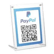 QR Code Signs, 6 x 8 Inch Clear QR Code Menu with Metal Stand, Cash App Acryl...