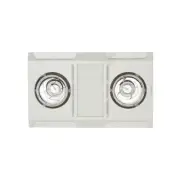 Martec Profile Panel 2 Bathroom Heater / Exhaust Fan / Light White | MBHN2LW