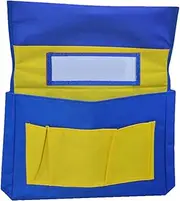 Chair Storage Pocket - Seat Back Pocket for Storage | Chairback Pocket Organizer with Name Label Slot, Multifunctional Storage Bag for Group Team Activities Catcoq