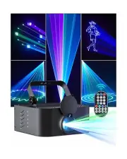 DJ Laser Lights, 3D Animation Laser Machine with Intuitive Remote, RGBW Party...