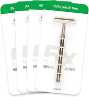 Razeco Plastic-Free Disposable Razors - Pack of 20, 3 Blades - Sustainable Shave for a Zero Waste Routine (Starlight)