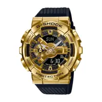 在飛比找momo購物網優惠-【CASIO 卡西歐】G-SHOCK 全金屬外殼 黑金 GM