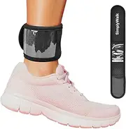 SimplyWalk Adjustable Ankle Band for Fitness Pedometer, Soft Wear Ankle Band with Transparent Pouch for Step Counter (Steps Tracker Not Included)